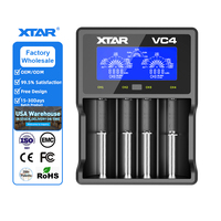 Chargeur de batterie Ni-MH DC INR/IMR/Li-ion 3.6V de haute qualité d'usine d'origine, chargeur intelligent Li-ion VC4, design pliable, CE/FCC
