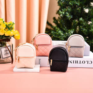 Fashionable Multifunctional <b>Mini</b> <b>Backpack</b> PU <b>Leather</b> Key Chain Available in Different Colors Coin Purse Included - Product Image 1