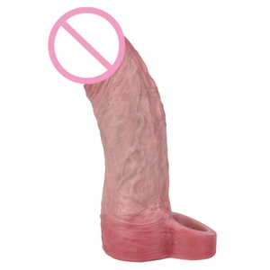 ORALSX - Extensor de Pene Realista de 8 Pulgadas, Anillo para el Pene, Funda para Retrasar la Eyaculación, Condón de Silicona, Funda para Pene, Juguetes Sexuales para Hombres - Product Image 3
