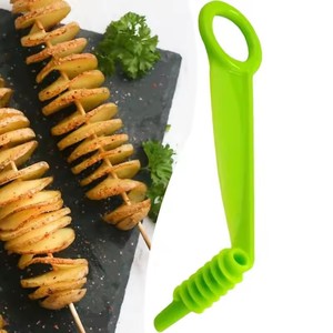 Potato Spiral Cutter Manual Roller French Fry Cutter Making Twist Shredder Grater Kitchen Gadget Cooking <b>Tools</b> <b>Vegetable</b> Slicer - Product Image 3