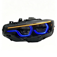 Lampu Depan SJC RGB untuk BMW Seri 4 F32 2013-2019 Kontrol Warna yang Dapat Diubah via Aplikasi, Produsen untuk Distributor Dengan Basis Berwarna Asap
