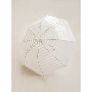 Parapluie en vinyle transparent à double auvent Design inversé semi-automatique avec logo personnalisé pour cadeaux d'affaires - Product Image 1