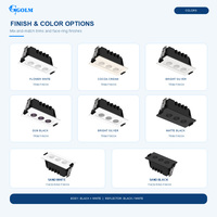 Spot LED d'éclairage d'accentuation pour showroom, 3000K à 6000K, 80lm par W, design optique à angle réglable pour plafond intérieur