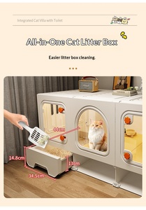 Casa para Mascotas, Jaula para Gatos Estilo Villa con Inodoro Integrado para Apartamentos Pequeños, Uso en Interiores, Baño y Pasillo, Camas y Accesorios para Mascotas - Product Image 6