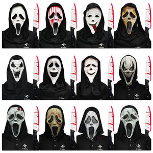 Masques fantômes « Scream » sur mesure, pour bals masqués, couvre-chefs d'horreur, accessoires <span class=keywords><strong>de</strong></span> farce pour fêtes d'Halloween en stock - Product Image 6
