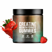 Gommes de créatine monohydrate 250g à croquer pour adultes, sans sucre, végétaliennes, 120 unités, gestion de l'énergie