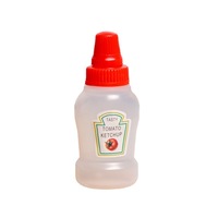 Botol PE Transparan Aman untuk Makanan, Botol Saus Tomat Lezat, Botol Peras 25ml, Botol Mini untuk Madu dan Mustard