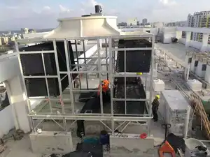 Torre de refrigeración de agua cuadrada, flujo cruzado de 400T