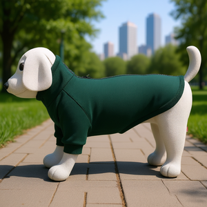 Sudadera Estilo Urbano para Perros, Verde Oscuro, Talla L 55 cm, Ropa para Mascotas - Product Image 3