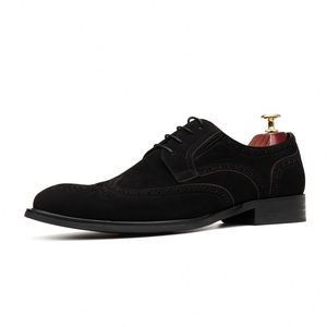 Chaussures Derby Formelles Haut de Gamme en Cuir Véritable pour Hommes, en Cuir de Vachette Pleine Fleur, Style Luxe Robuste, Antidérapantes pour l'Automne - Product Image 6