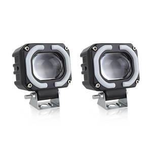 Phare antibrouillard de moto 12V H4 de haute qualité, projecteur 4 pouces 40W 4000lm avec lentille Angel Eye, lumière étanche bleue, jaune, blanche - Product Image 4