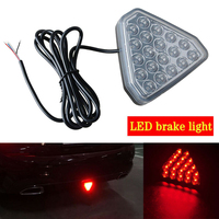 Feux de freinage centraux universels F1 Style Triangle rouge LED pare-chocs arrière feu stroboscopique feux de voiture triangulaires