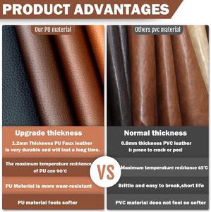 Tissu d'ameublement en vinyle marin imitation cuir, motif gaufré, imperméable, durable, 54x79 pouces, pour bateaux, automobiles et projets de bricolage en extérieur - Product Image 6