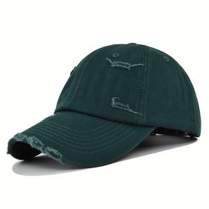Gorra de Béisbol Ajustable de Estilo Urbano Deportivo Unisex con Logotipo Personalizado, de Mezclilla Desgastada, de Perfil Medio, al por Mayor - Product Image 3