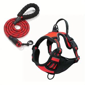 निर्माता ओम कस्टम उच्च गुणवत्ता वाले लुभावने मध्यम बड़े कुत्तों के लिए कोई पुल डॉग हार्नेस और लीश सेट नहीं किया - Product Image 6
