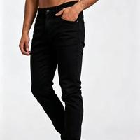 Jean slim homme taille mi-haute vintage en denim de haute qualité avec personnalisation de marque – Achats répétés