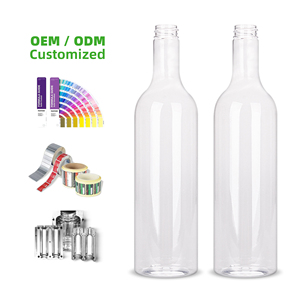 Nhãn Màn hình in ấn nhựa PET 750ml Rỗng chai rượu tái chế Pet người bảo trợ Tequila rượu rượu chai với nắp - Product Image 2