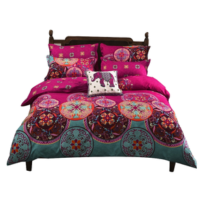 230*270 cm 3 PCS Woven Printed Light Luxury <b>Bed</b> <b>Sheet</b> Set Pillowcases Custom Colors Polyester/Cotton Wedding Use 100TC High - Product Image 1