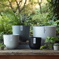 Vente directe d'usine, pots à fleurs en plastique modernes, légers, recyclables, jardinières avec drainage, décoration intérieure, pots pour plantes