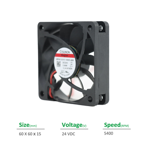 Ventilateur axial SUNON MF60152VX-1000C-A99 électrique OEM/ODM 60x60x15mm 24VDC 85mA 2.04W 5400RPM 30.4CFM à roulement à billes pour armoire et onduleur - Product Image 2
