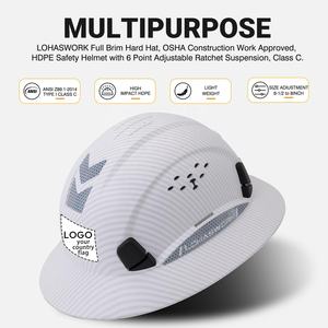 풀 브림 카본 파이버 패턴 바이저 안전모 ANSI/ISEA 건설 산업용 안전모 맞춤 제작 헬멧 - Product Image 2