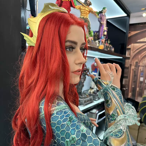 Nueva Escultura de Resina de Diseño, Busto de Mera con Cabello Rojo, Estatua de Tamaño Real del Superhéroe <span class=keywords><strong>Aquaman</strong></span> para Colección - Product Image 2