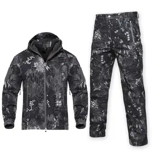 Conjunto de Chaqueta Táctica de Combate para Hombre para Exteriores Otoño e Invierno de Forro Polar Suave y Cálido Traje de Montañismo - Product Image 4