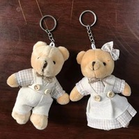 Porte-clés en peluche ours en peluche mignon et doux, écologique, durable, breloque de sac, ornement, animal en peluche Kawaii