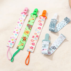 Attache-sucette personnalisée en gros pour tout-petits avec crochet, cordon de sécurité pour bébé, accessoire de clip d'alimentation pour garçons et filles de 0 à 12 mois - Product Image 1