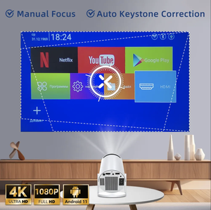 HY300 Pro HY320ミニプロジェクターポータブルAndroid 4K WifiミラースクリーンミニポータブルプロジェクターLCDランプ3D立体1080P - Product Image 3