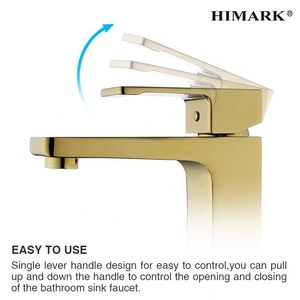 Modern Brass Gold Luxury 1 Hole Wash Basin Mixer <strong>Tap</strong> Cupc Upc Vanity <strong>Taps</strong> Single Lever Handle Matt Black Bathroom Sink Faucet - Product Image 4