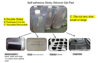 Tapis antidérapant en gel réutilisable en silicone pour tapis antidérapants