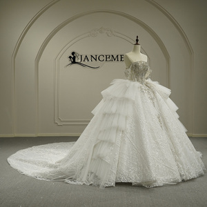 Vestidos de Novia de Talla Grande con Apliques de Encaje de Lujo Gt26060, Vestidos de Novia con Cuentas, Vestidos de Novia Jancember - Product Image 4