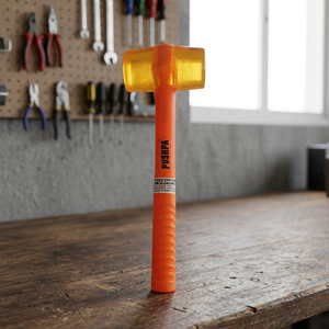 Pushpa Hand <b>Tools</b> Super Export Quality Orange <b>Silicone</b> Hammer Mallet Fibreglass Handle Durable Industrial Grade OEM Available - Product Image 3