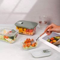 5-delige set transparante keuken opbergdozen, op maat gemaakte bentobox, groothandel, koelkast organizer voor snacks, noten en fruit
