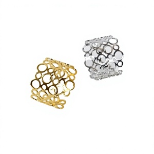 Anillo para Servilletas de Boda con Diseño Geométrico Triangular en Latón Dorado, Ecológico, para Decoración de Mesa en Hoteles y Restaurantes, en Oferta - Product Image 1