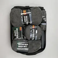 Premium Mikro faser Cloth car Reinigungs bürste Mantel Schwamm Pad Auto wasch handschuh Set