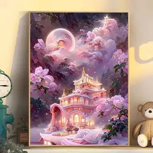 Kit de peinture à la main à l'huile sur toile, peinture par numéros, style chinois, art mural, peinture par numéros, design personnalisé, vente en gros