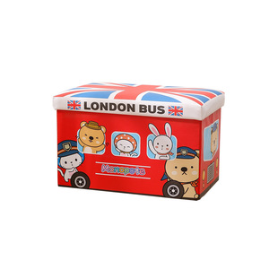 Pouf de rangement rectangulaire en cuir amélioré pour enfants, boîte de rangement pour jouets, design moderne, mobilier multifonctionnel pour <span class=keywords><strong>la</strong></span> maison - Product Image 5