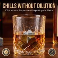 Coffret de pierres à whisky Shunstone et verres avec logo personnalisé pour cadeaux d'entreprise exécutifs et de fêtes