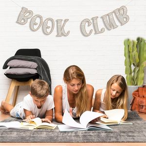 Bannière en papier vintage <span class=keywords><strong>sur</strong></span> le thème de <span class=keywords><strong>la</strong></span> lecture pour club de lecture, décorations de fête <span class=keywords><strong>sur</strong></span> le thème de <span class=keywords><strong>la</strong></span> lecture, fournitures de fête pour salle de classe - Product Image 5