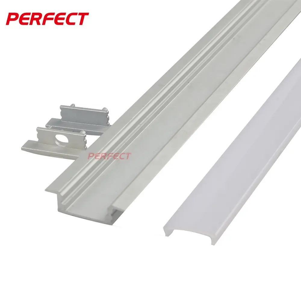 6063-T5 Silber LED-Einbau-Aluminium profil für LED-Streifen Licht 12mm LED-Profil Aluminium kanal für LED-Streifen
