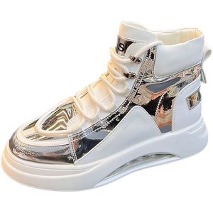 Nuove <span class=keywords><strong>Scarpe</strong></span> Alte da Uomo 2026, Alla Moda per Esterni, con Suola Spessa Rialzante, Antiscivolo, Tendenza Sportiva, <span class=keywords><strong>Scarpe</strong></span> Bianche - Product Image 5