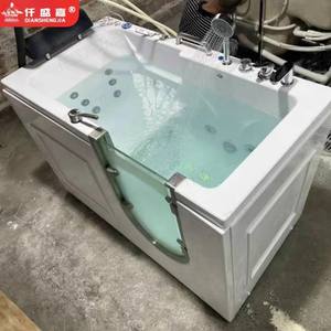 オープンドアバリアフリー横開放ウォークインバタブ高齢者用スタンドアローン入浴バスタブ座りマッサージ付き - Product Image 1