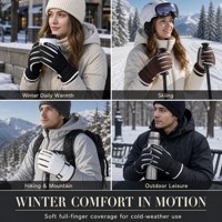 Gants de sport d'hiver unisexes personnalisés avec logo, en polyester, antidérapants, pour activités de plein air