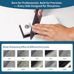 Affilacoltello professionale doppio lato pietra per affilare 180/600 graniglia grossa pietra per utensili da cucina uso esterno - Product Image 5