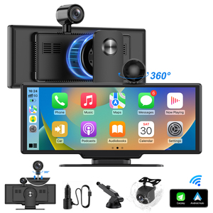 Autoradio HD 10,26 pouces pour Carplay et Android <span class=keywords><strong>Auto</strong></span> avec caméra embarquée 4K, enregistrement double avant/intérieur, GPS pour voitures, camions - Product Image 3