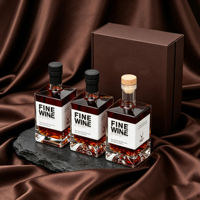 Bouteille en verre carrée de 500 ml et 750 ml pour boissons, spiritueux, vin, whisky, vodka, café infusé à froid pour distillerie