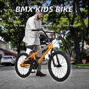 จักรยานเด็กสไตล์ BMX ขนาด 12-16 นิ้ว พร้อมล้อช่วยฝึกหัด ขนาด 20 นิ้ว ขาตั้งปรับได้ เบาะนั่งปรับได้ โครงเหล็กคาร์บอน เบรกโคสเตอร์ สำหรับเด็กชายอายุ 2-14 ปี - Product Image 2