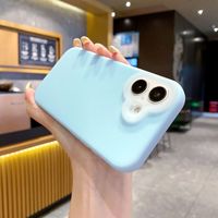 Étuis de Téléphone de Luxe Antichoc en Silicone Liquide Mat pour iPhone 17 16 15 Pro Max avec Protection de Lentille Coques Arrière Funda
